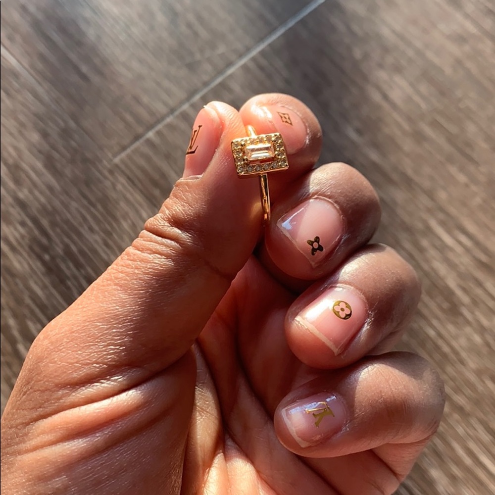 Australian Crystal Dainty Ring Dipped In Gold...